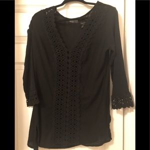 🌴Venus Black crochet beach coverup size M